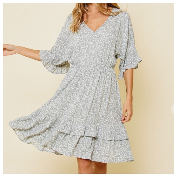 #28 Fabulous Lindsey Quater Sleeve Floral dress - Picture 5 of 5